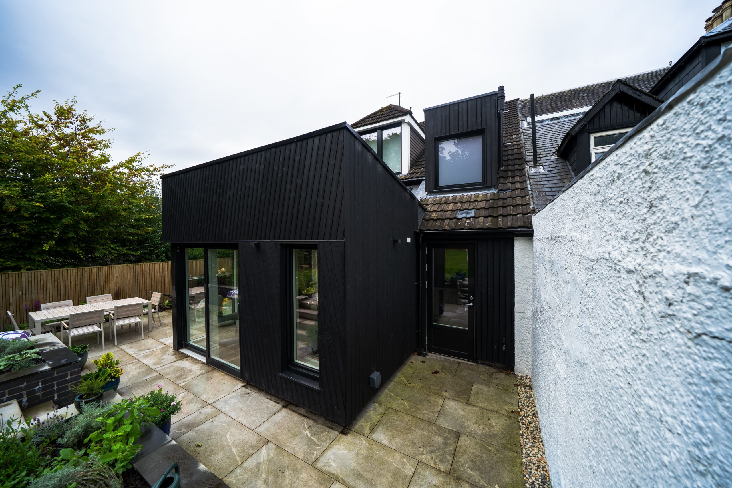 Open-plan kitchen in a rear extension